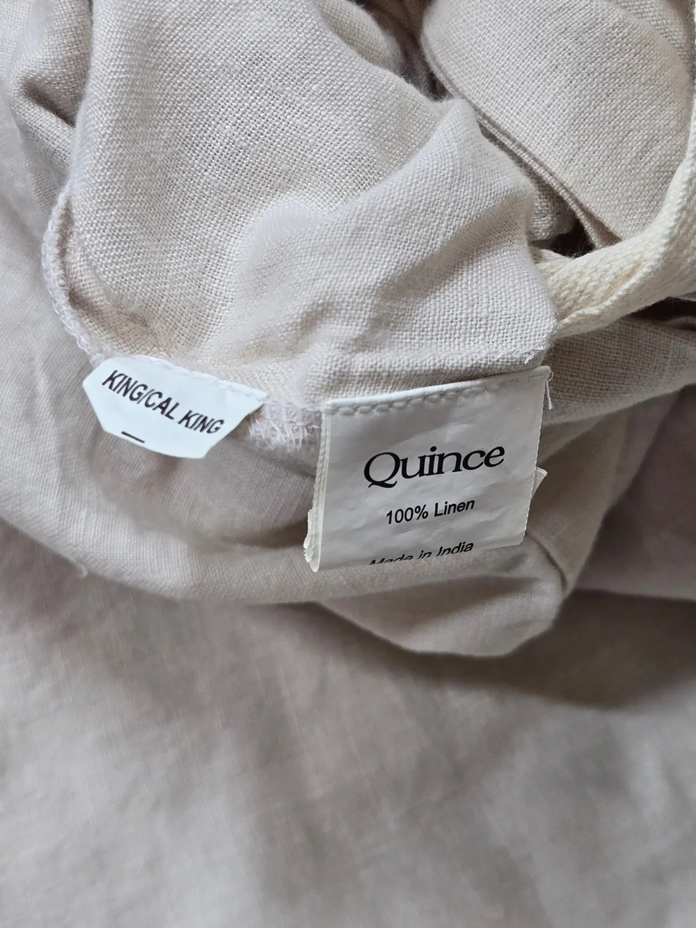 QUINCE European Linen Duvet Cover King/Cal King Sand 9068